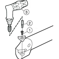 Indexable Boring Bar: E06M-SCLCR2-R, 12.20 mm Min Bore, Right Hand, 9.53 mm Shank Dia, 0.000 deg Lead Angle, Solid Carbide