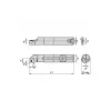 Indexable Boring Bar: E08RSCLCR2, 15.24 mm Min Bore, Right Hand, 12.70 mm Shank Dia, 5.000 deg Lead Angle, Solid Carbide