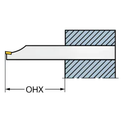 Indexable Boring Bar: E08R-SCLCR2, 15.20 mm Min Bore, Right Hand, 12.70 mm Shank Dia, 0.000 deg Lead Angle, Solid Carbide
