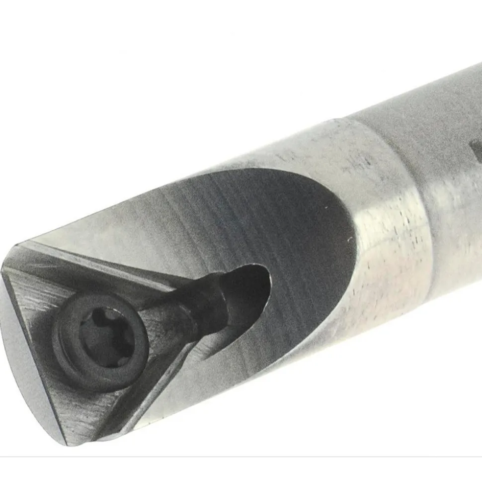 Indexable Boring Bar: HBBQ-S375R5-5.0-438, 0.4380" Min Bore, Right Hand, Steel