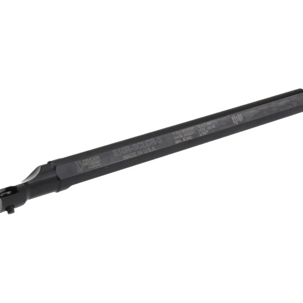 Indexable Boring Bar: S10R-SCLCR-3, 0.7970" Min Bore, Right Hand, 5.000 deg Lead Angle, Steel