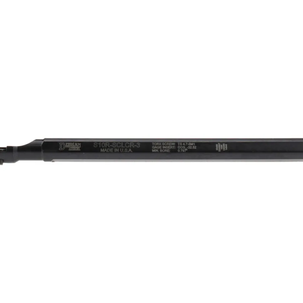 Indexable Boring Bar: S10R-SCLCR-3, 0.7970" Min Bore, Right Hand, 5.000 deg Lead Angle, Steel