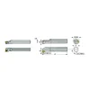 Indexable Boring Bar: S-SCLCR 10-3, 0.7800" Min Bore, Right Hand, -5.000 deg Lead Angle, Steel