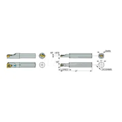 Indexable Boring Bar: S6-SWUBR-065, 0.2360" Min Bore, Right Hand, Steel