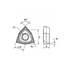 Indexable Drill Insert: DFT06T308GD KCU40, Carbide
