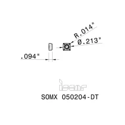 Indexable Drill Insert: SOMX-050204-DT IC908, Carbide