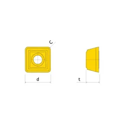 Indexable Drill Insert: SPLT07T308N-PH IN2005, Carbide