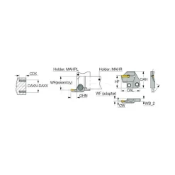 Indexable Grooving Blade: 1.2598" High, Right Hand, 0.1181" Min Width