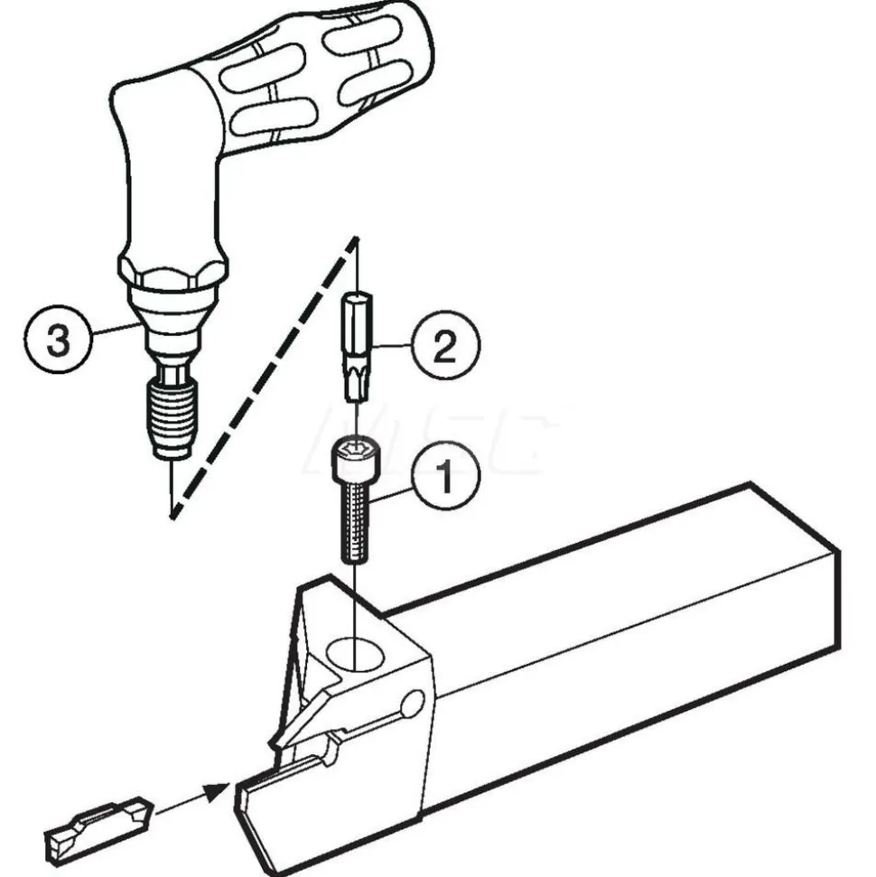 Indexable Grooving-Cutoff Toolholder: LF123E067-10B-S, 1.85 to 2.39 mm Groove Width, 17.02 mm Max Depth of Cut, Left Hand
