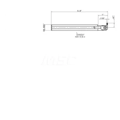 Indexable Grooving Toolholder: TGIR 15.9C-3, Internal, Right Hand