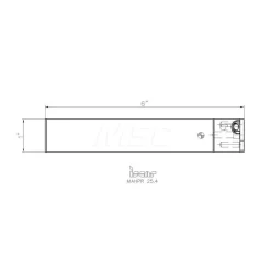 Indexable Grooving Toolholder: MAHPR 25.4, External, Right Hand
