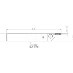 Indexable Grooving Toolholder: HELIR 19-3T20, External, Right Hand, 1.76