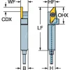 Indexable Grooving Toolholder: QS-SMALR083XHP-M, External, Right Hand