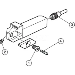 Indexable Grooving Toolholder: QS-SMALR083XHP-M, External, Right Hand