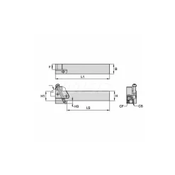 Indexable Grooving Toolholder: KGMSR1650N, Right Hand