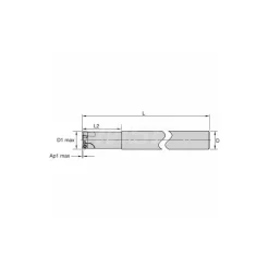 Indexable High-Feed End Mill: C7792VXD09CA1.25Z4R3, Cylindrical Shank