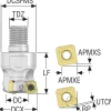 Indexable High-Feed End Mill: R217.21015020RESP104A, 1-1/2" Cut Dia, Modular Connection Shank