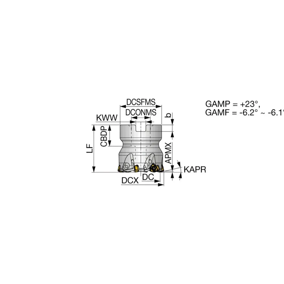 Indexable High-Feed Face Mills: Cutting Diameter (Inch): 2; Cutting Diameter (Decimal Inch): 2.0000