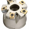 Indexable High-Feed Face Mill: 1.3 to 2" Cut Dia, 0.75" Arbor Hole