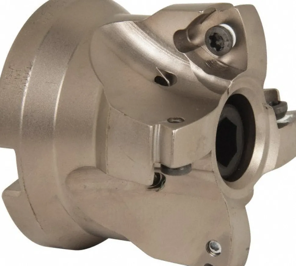 Indexable High-Feed Face Mill: 1.346 to 2" Cut Dia, 0.75" Arbor Hole