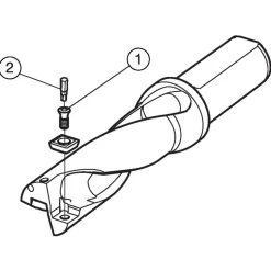 Indexable Insert Drill: A880-D0687LX25-05, 17.45 mm Max Dia, 90.39 mm Max Depth, 5xD