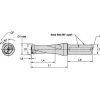 Indexable Insert Drill: DFT1625R2SSF125, 1-3/4" Max Dia, 2.5xD, 1-1/4" Shank Dia