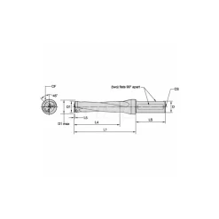 Indexable Insert Drill: DFT1500R4SSF150, 1-5/8