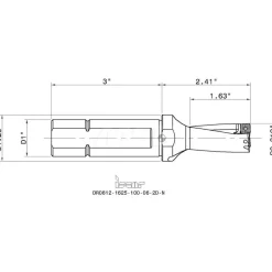 Indexable Insert Drill: DR08121625100062DN, 13/16