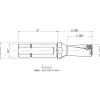 Indexable Insert Drill: DR0937-1875-100-07-2, 15/16" Max Dia, 2xD, 1" Shank Dia