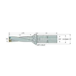 Indexable Insert Drill: DR1000-4000-125, 1