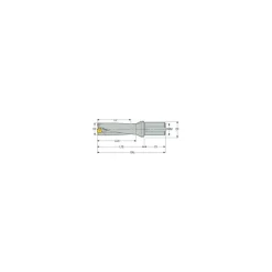 Indexable Insert Drill: SD523-0750-225-1000R7C, 3/4" Max Dia, 2-1/4" Max Depth, 3xD, 1" Shank Dia