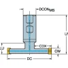 Indexable Slotting Cutter: 1/4" Cutting Width, 1-1/2" Cutter Dia, Weldon Connection, 0.4090" Depth of Cut, 25.40 mm Hole Dia, 1" Shank Dia, Right Hand