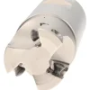 Indexable Square-Shoulder End Mill: HM90E90ADD1.25-3-W1.25, 1-1/4" Cut Dia, 0.56" Max Depth of Cut, 1-1/4" Dia Weldon Flat Shank