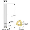 Indexable Square-Shoulder End Mill: R217.96-00.750-0-04-3A, 3/4" Cut Dia, 0.157" Max Depth of Cut, 3/4" Dia Cylindrical Shank
