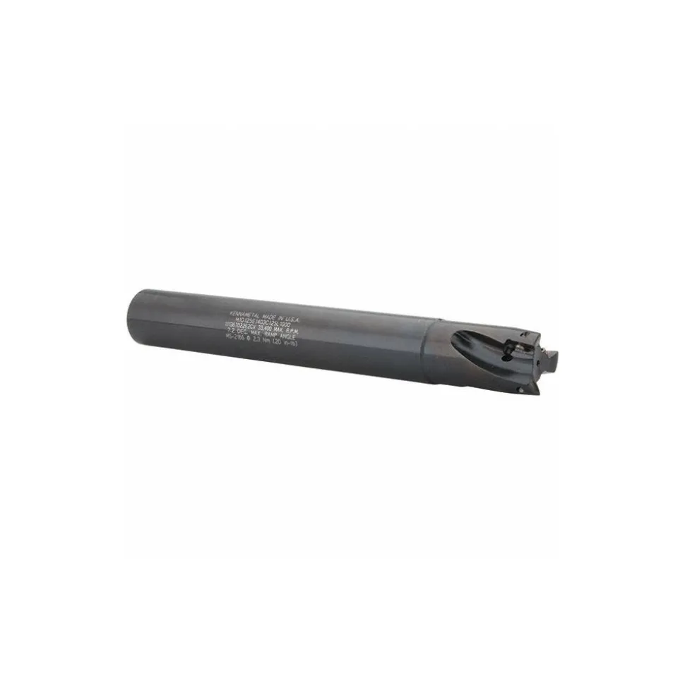 Indexable Square-Shoulder End Mill: M1D125E1403C125L1000, 1-1/4" Cut Dia, 14.48 mm Max Depth of Cut, 1-1/4" Dia Cylindrical Shank
