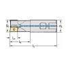 Indexable Square-Shoulder End Mill: F4042.UW19.019.Z02.11, 3/4" Cut Dia, 11 mm Max Depth of Cut, 3/4" Dia Weldon Flat Shank