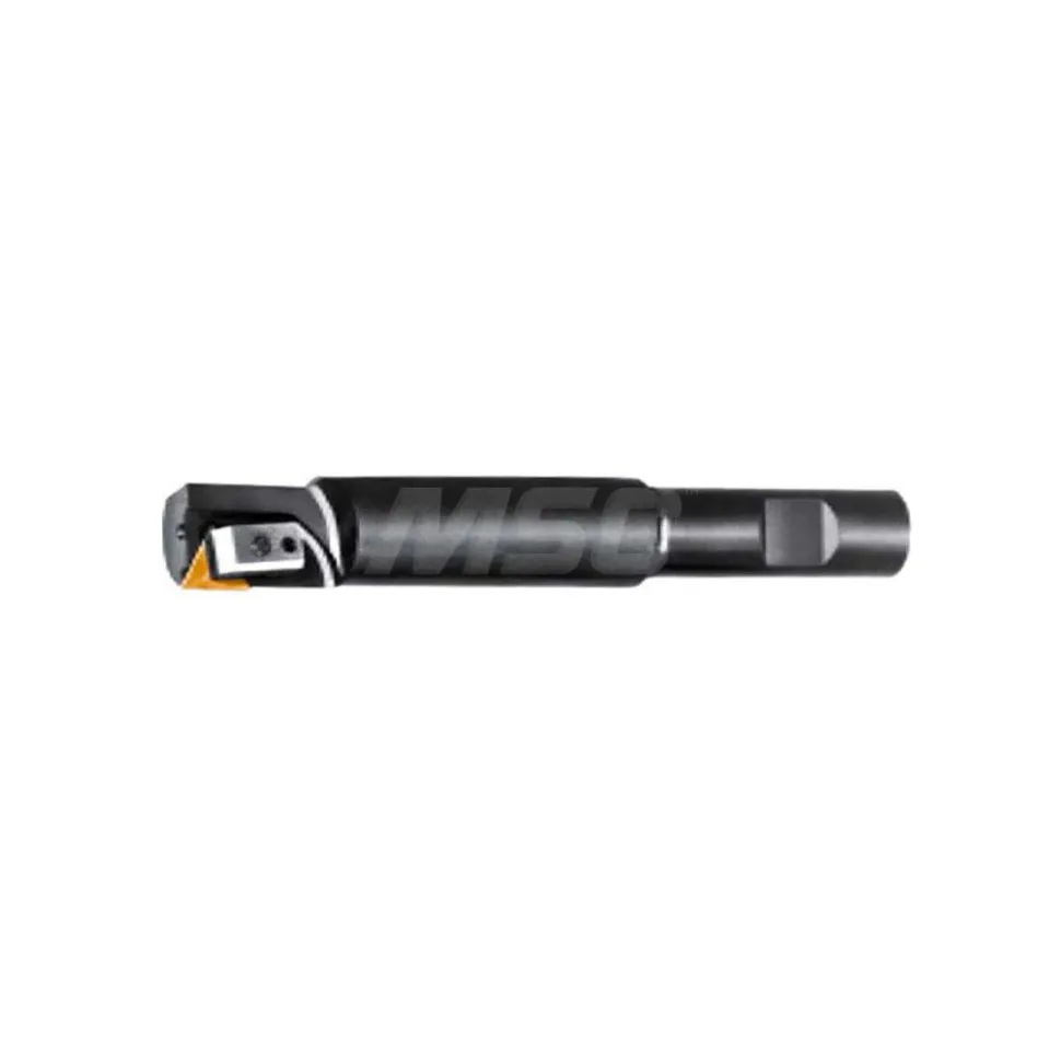 Indexable Square-Shoulder End Mill: EM-20-34 2X3/4, 2" Cut Dia, 0.65" Max Depth of Cut, 3/4" Dia Weldon Flat Shank