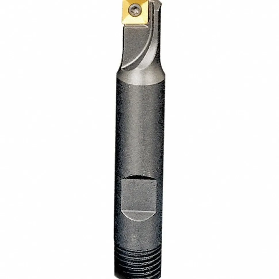 Indexable Square-Shoulder End Mill: E90X-D.75-W.75-06, 3/4" Cut Dia, 0.22" Max Depth of Cut, 3/4" Dia Weldon Flat Shank