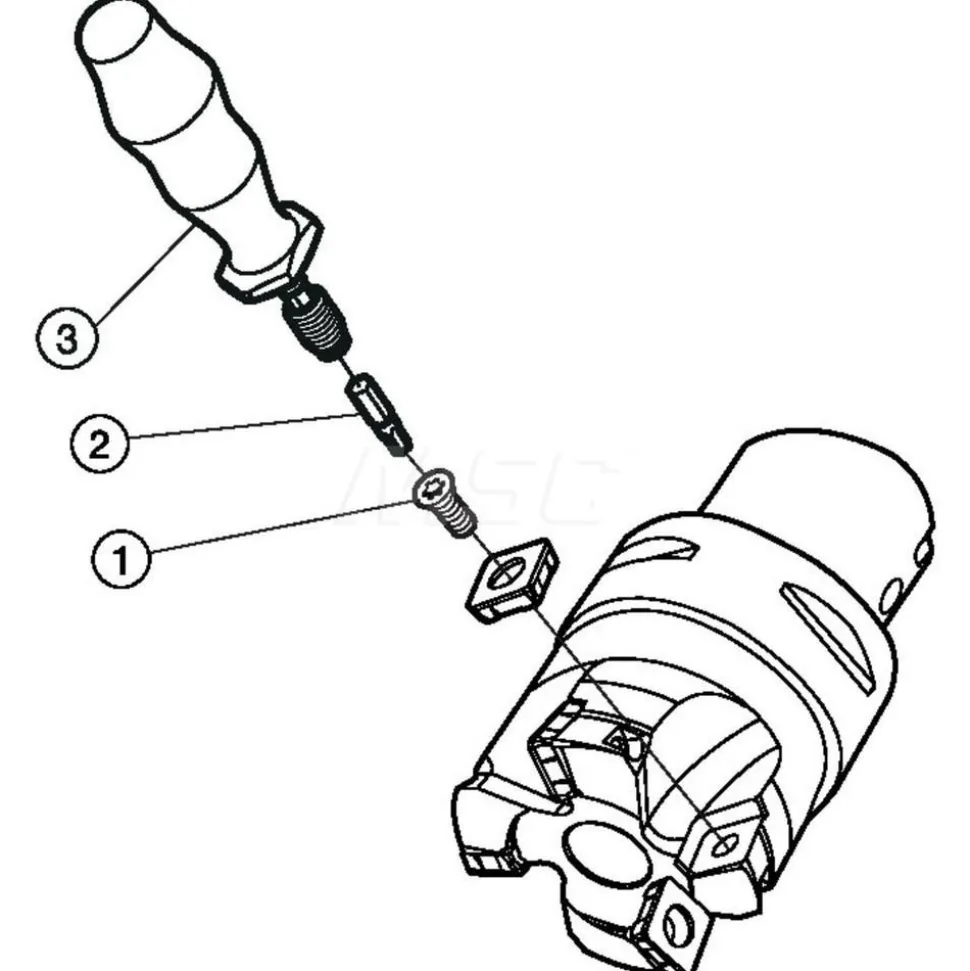 Indexable Square-Shoulder Face Mill: RA210-038C3-09M, 1.2598" Arbor Hole Dia, 0.0472" Max Cutting Depth