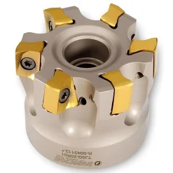 Indexable Square-Shoulder Face Mill: TJ5Q-30R01, 3'' Cut Dia, 1.0000" Arbor Hole Dia, 0.4300" Max Cutting Depth
