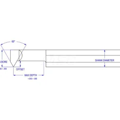 Indexable Threading Toolholder: Internal, Right Hand, 3/8 x 3/8" Shank