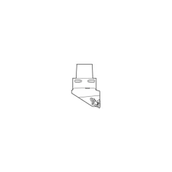 Indexable Threading Toolholder: External, Right Hand, Uses 1.5 Inserts, 62.99 x 62.99 mm Shank