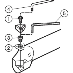 Indexable Threading Toolholder: Internal, Left Hand, 14.48 x 5/8