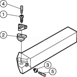 Indexable Threading Toolholder: External, Right Hand, 5/8 x 5/8" Shank