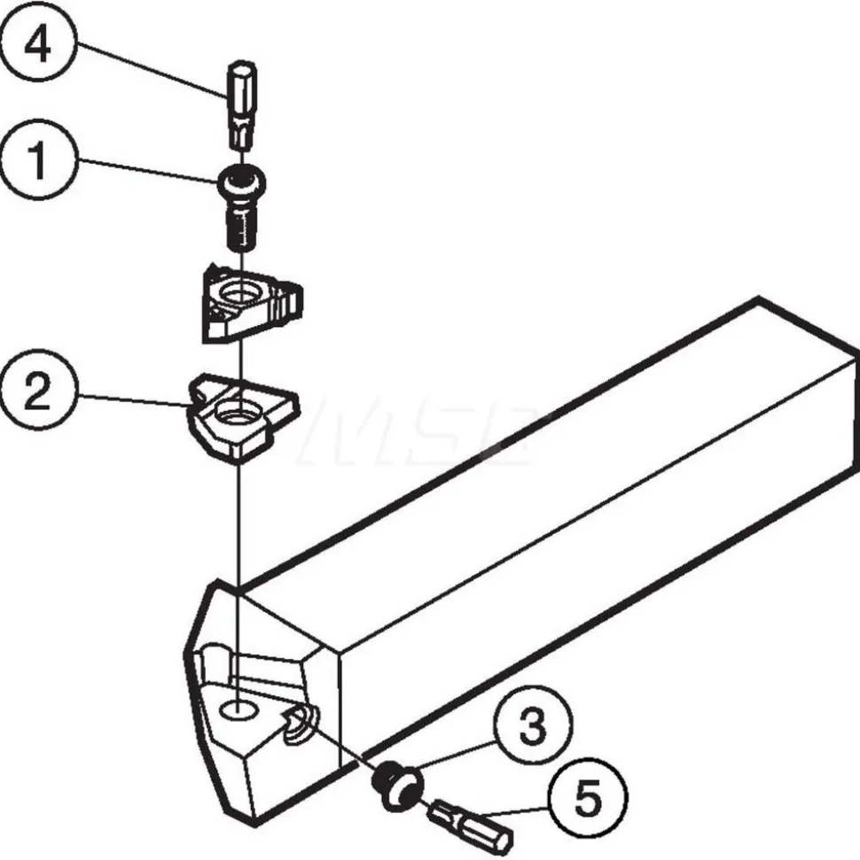 Indexable Threading Toolholder: External, Right Hand, 5/8 x 5/8" Shank