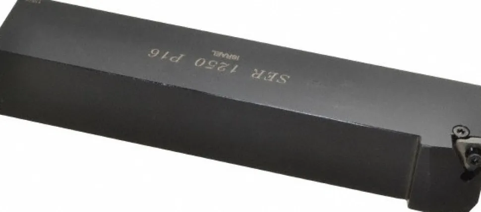 Indexable Threading Toolholder: External, Right Hand, 1-1/4 x 1-1/4" Shank