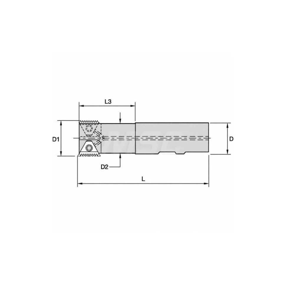 Indexable Thread Mill: 0.67" Cut Dia, 1.34" Max Hole Depth, Internal & External