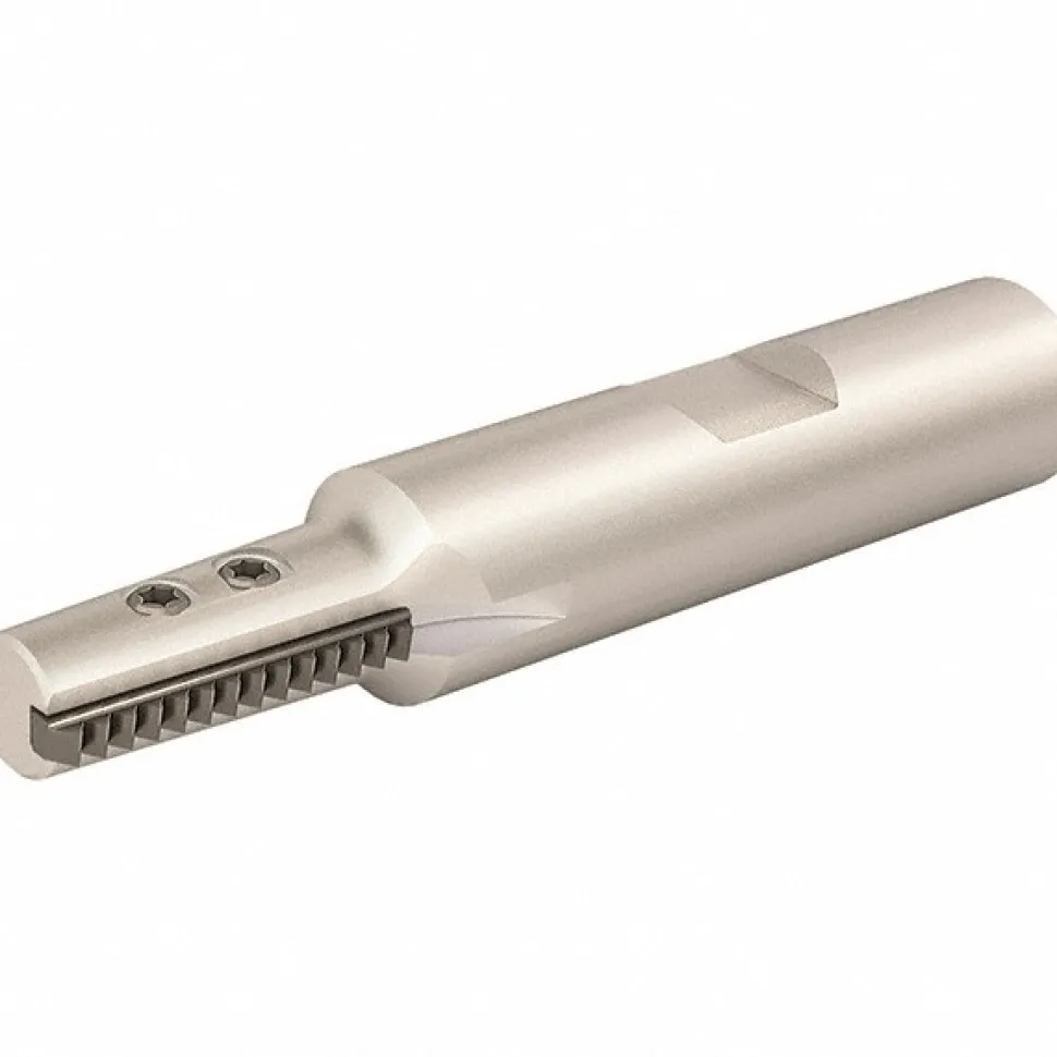 Indexable Thread Mill: 0.4179" Cut Dia, 0.71" Max Hole Depth, Internal & External, Solid Carbide