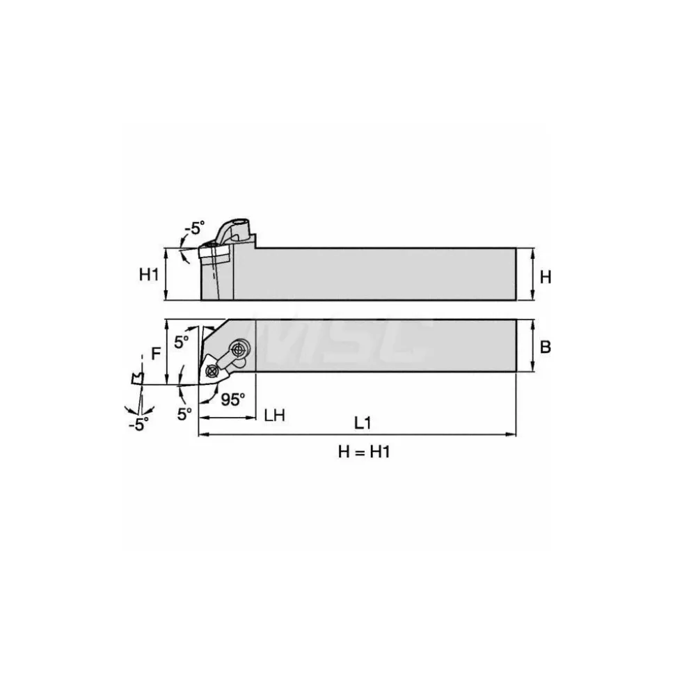 Indexable Turning Toolholder: MWLNR & L164C, Clamp & Screw
