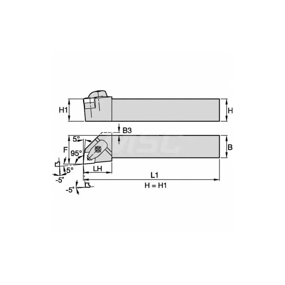 Indexable Turning Toolholder: DCLNR & L204DKC3, Clamp